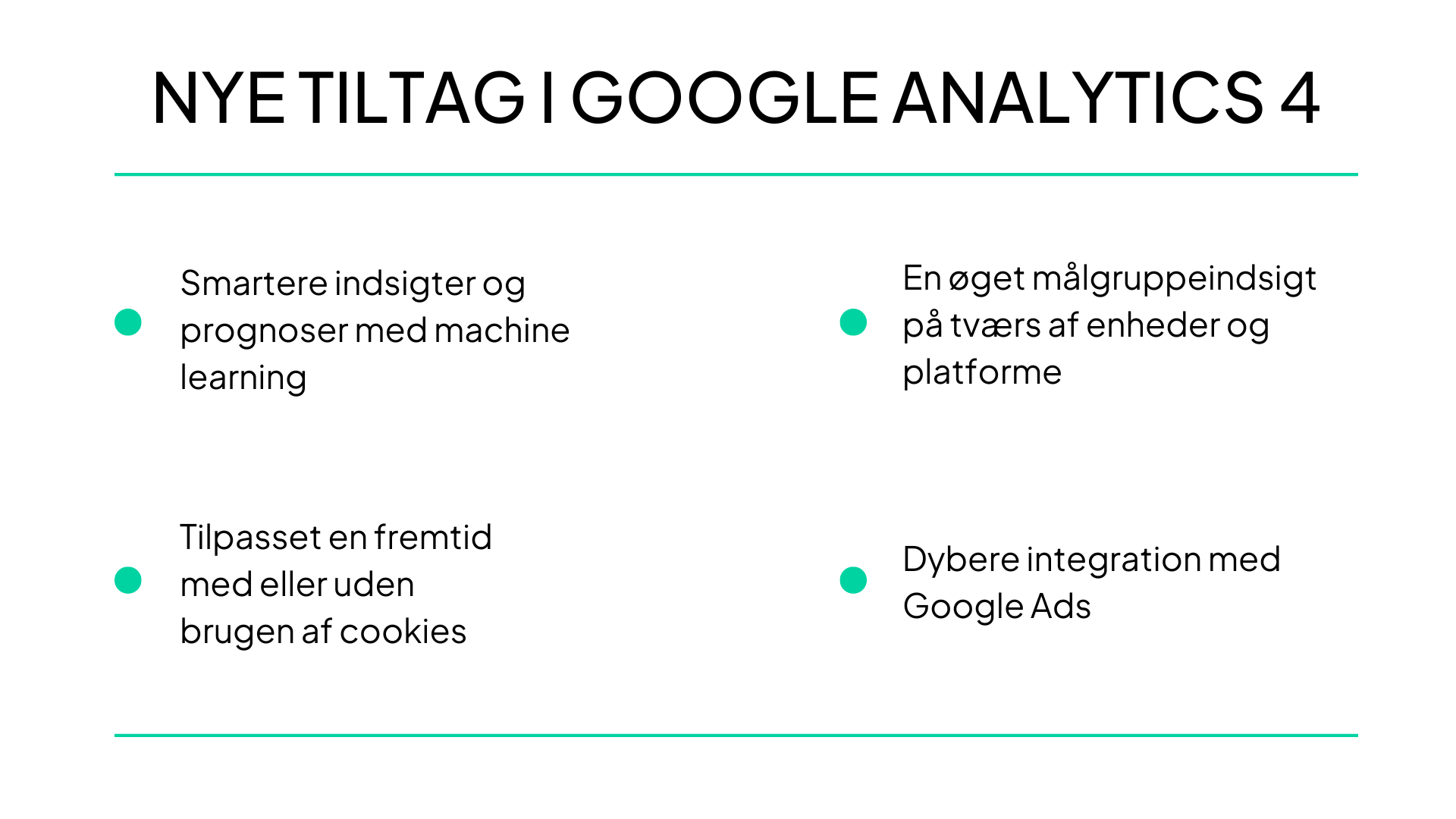 nye tiltag i google analytics